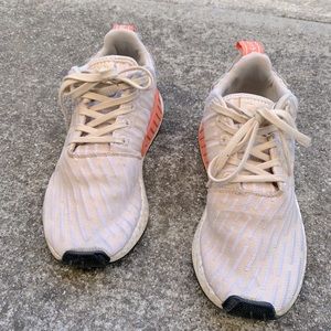 Adidas NMDs - Size 7 - salmon pink / cream / neutral